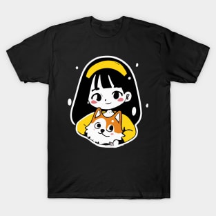 Akita Inu Girl Dog Lover Puppy T-Shirt